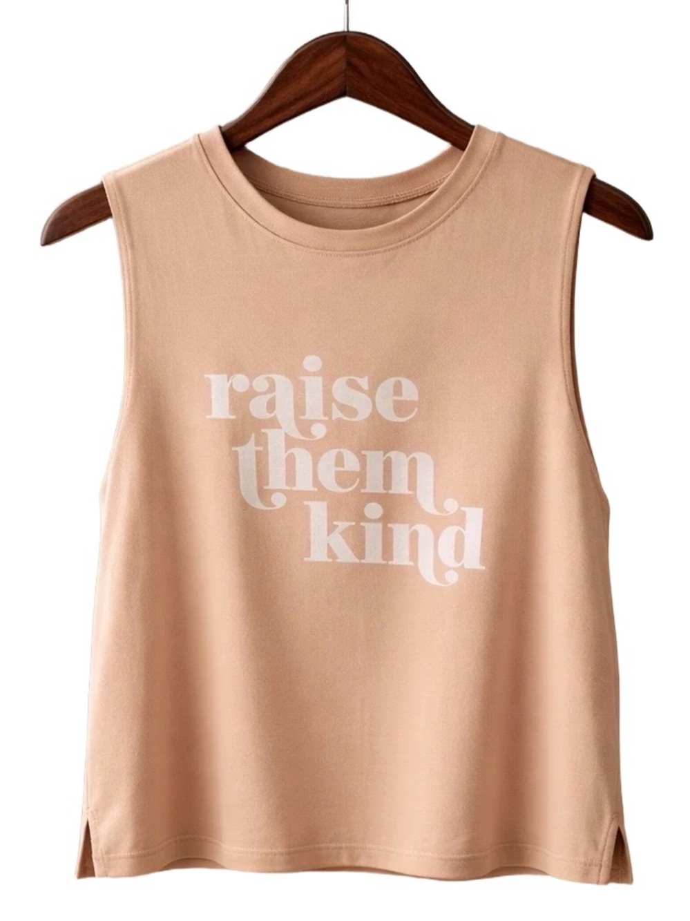Lovers of hYOUmanity Peach Graphic Muscle Tank